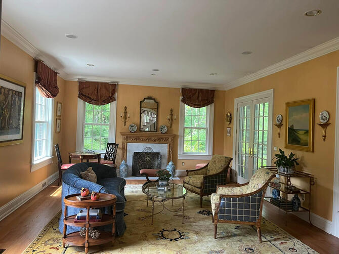 painting family room in Princeton, NJ