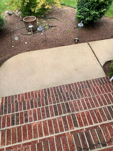 cleaned power washed sidewalk in Mercer county NJ